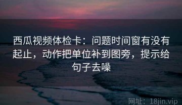 西瓜视频体检卡：问题时间窗有没有起止，动作把单位补到图旁，提示给句子去噪